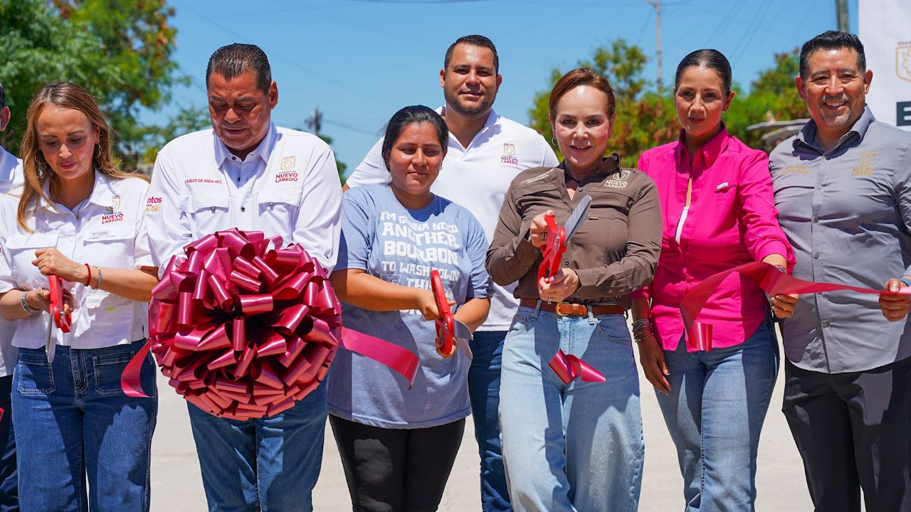 Gobierno de Carmen Lilia Canturosas beneficia a familias de los olivos 1 y 2 con vialidades renovadas