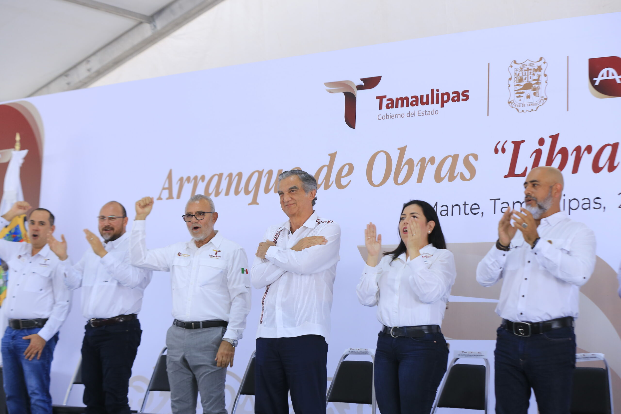 Arranca Américo Villarreal libramiento poniente y entrega obras hidráulicas y deportivas en El Mante