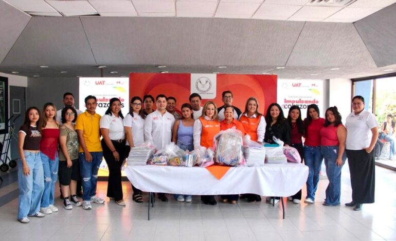 Concluye Familia UAT la colecta de útiles escolares “Impulsando Corazones 2026”