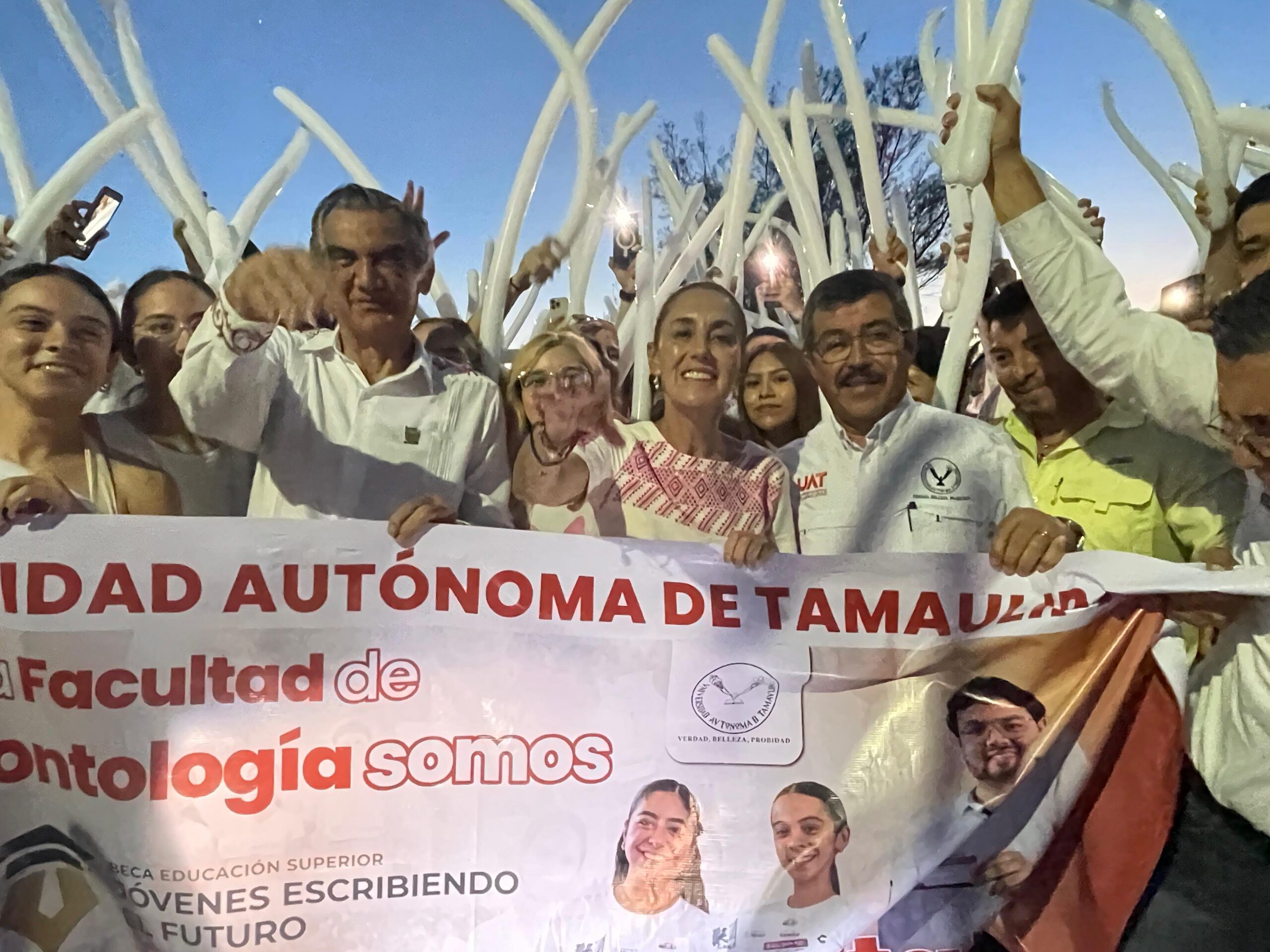 UAT da cálida bienvenida a Claudia Sheinbaum en Campus Tampico