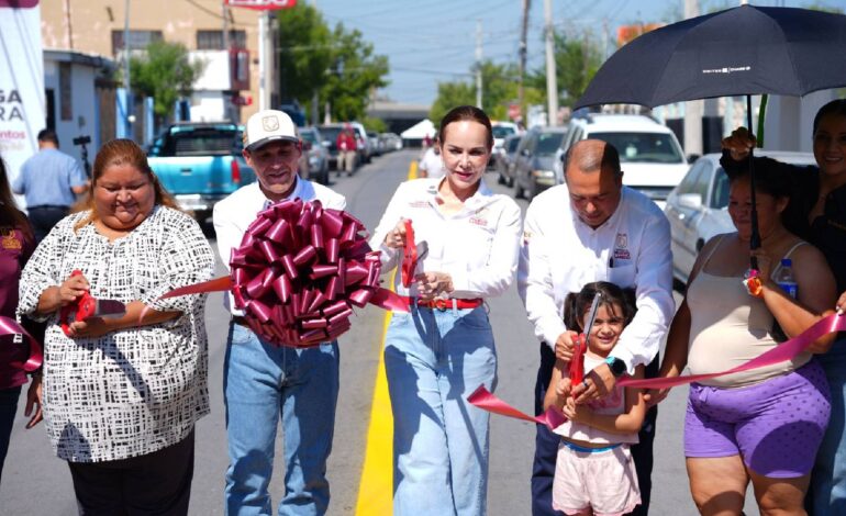 Transforma Carmen Lilia Canturosas vialidades en la 20 de Noviembre en Nuevo Laredo con obras que mejoran movilidad y seguridad