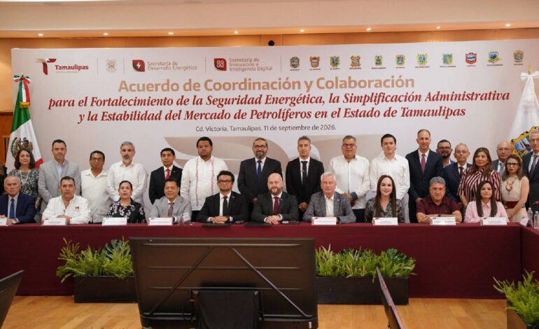 Fortalece Carmen Lilia Canturosas coordinación para garantizar seguridad energética en Tamaulipas