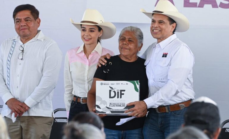 Llevan gobierno y DIF Victoria apoyos alimentarios al área rural.