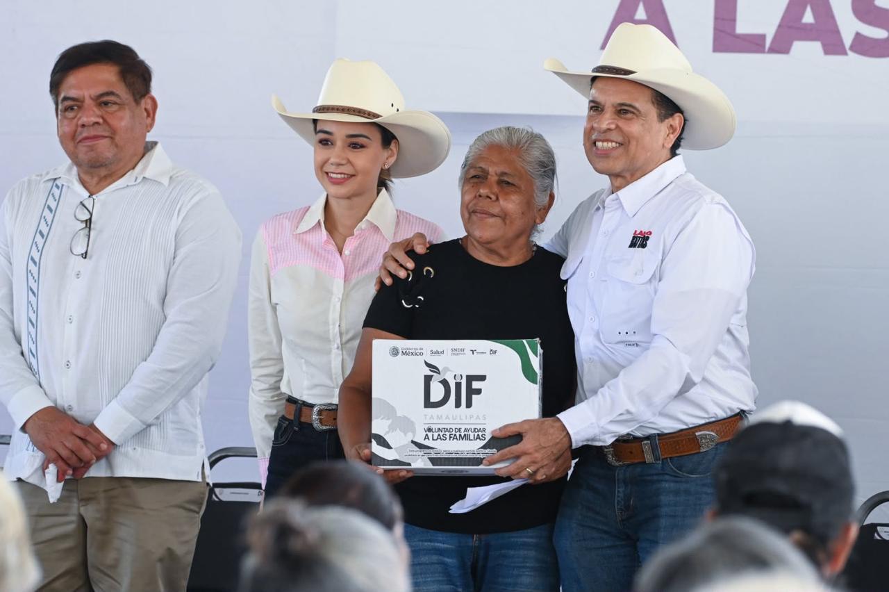 Llevan gobierno y DIF Victoria apoyos alimentarios al área rural.