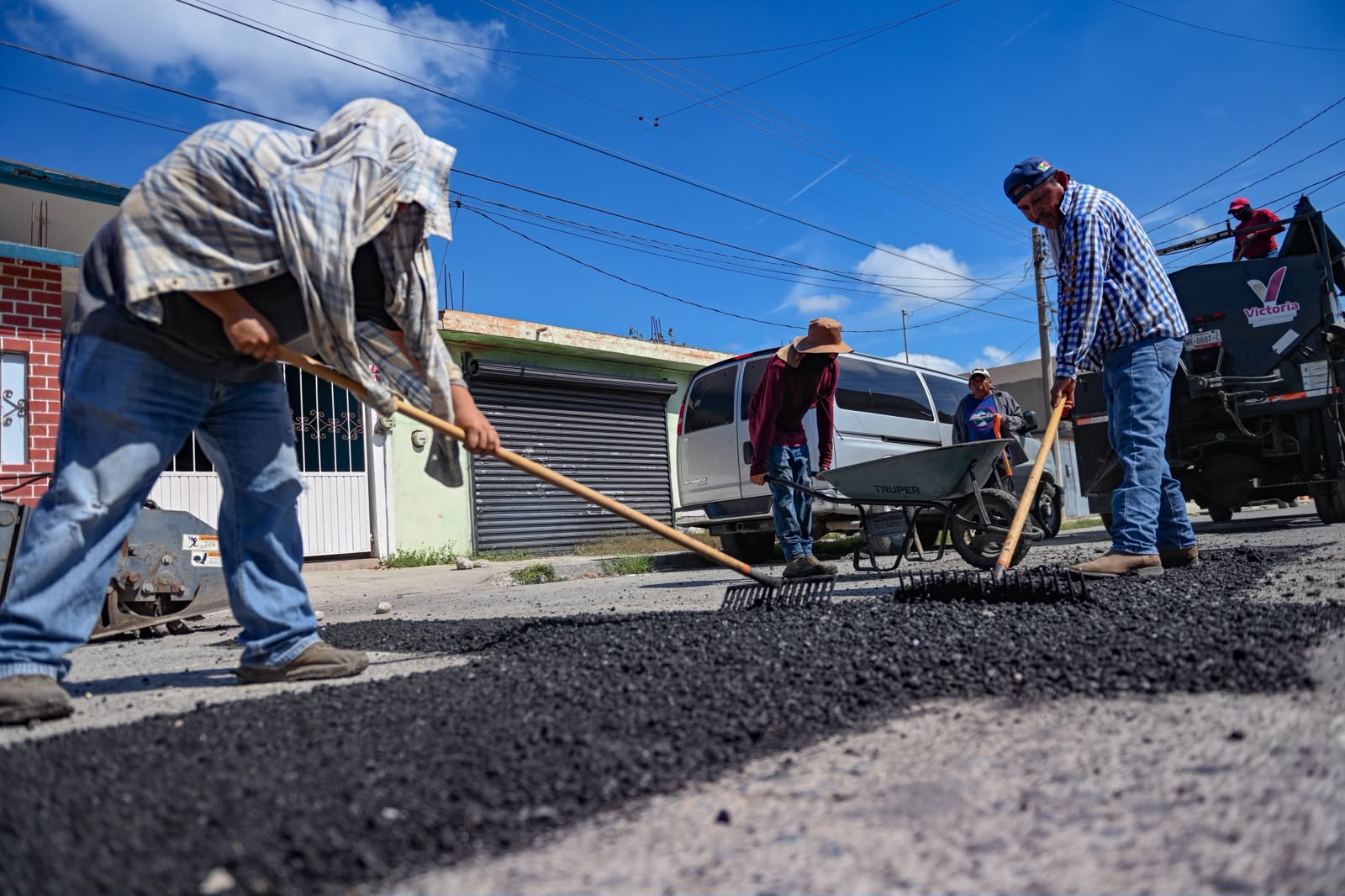 Registra gran avance el plan de rehabilitación de calles en Victoria.