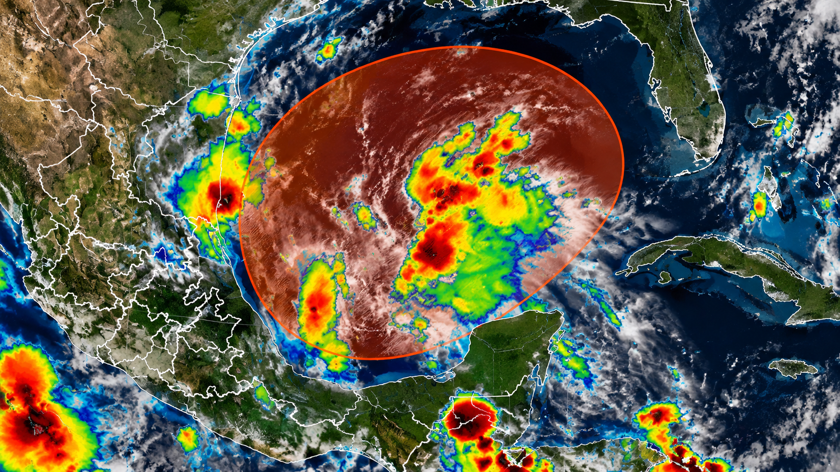 Desarrollo ciclónico alcanza 70% de probabilidad en el Golfo; prevén lluvias intensas en Tamaulipas